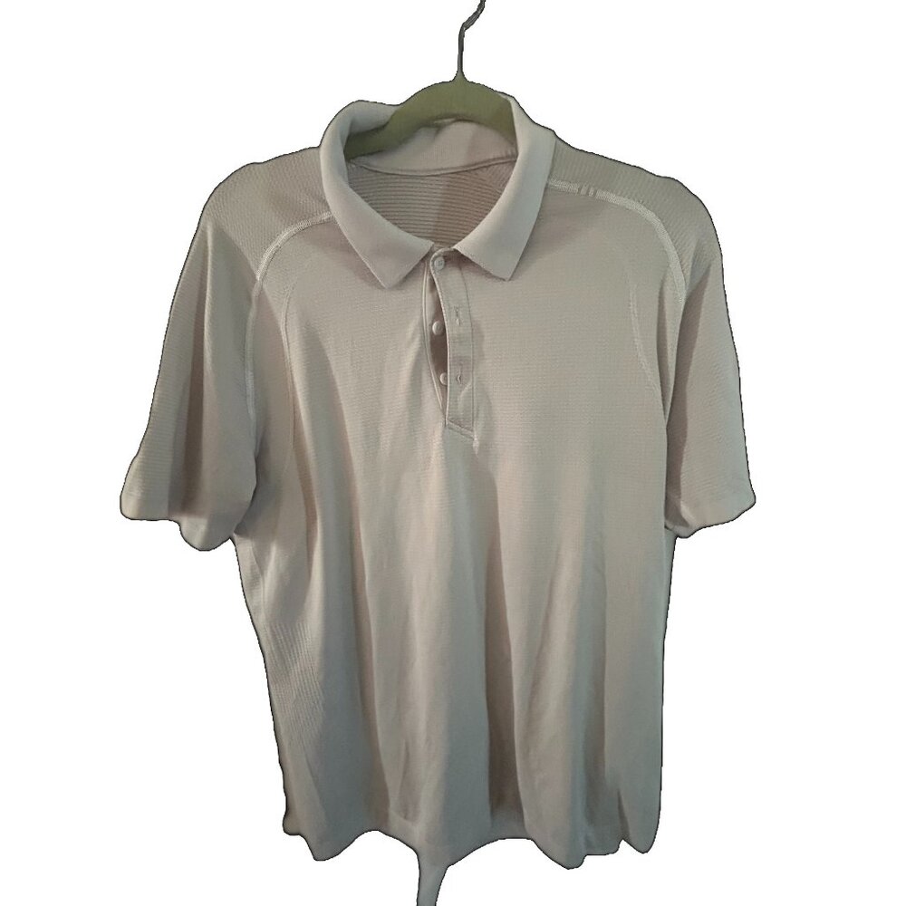 Men's White Lululemon Golf Polo Sz L